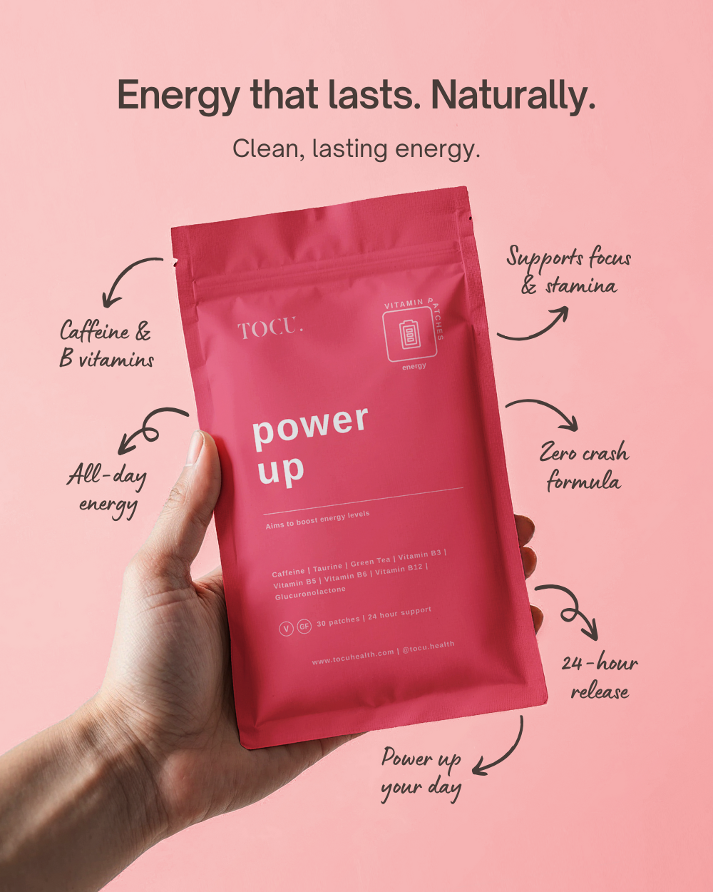 TOCU Power Up Energy Vitamin Patches | TOCU